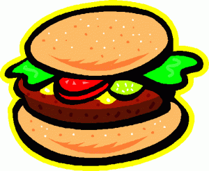 hamburger, seems to be a free image. It could be a veggie burger, you just don't know.