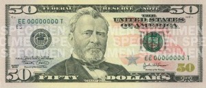 US 50 dollar bill obverse, series 2004