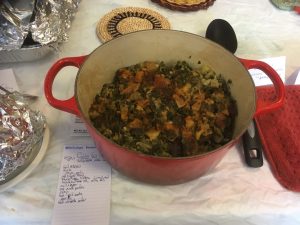 Caldo Verde hearty potato kale stew, Thanksgiving 2017