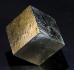 Pyrite cube from Fuente del Moro, Navajún, Spain.